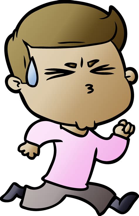 cartoon man sweating 12467846 Vector Art at Vecteezy