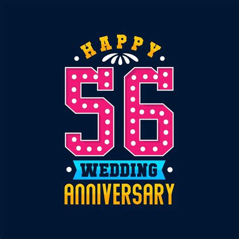 Happy 56th Wedding Anniversary celebration 9677038 Vector Art at Vecteezy