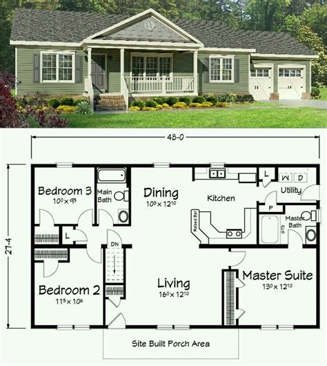 Love this plan | Ranch style house plans, Ranch house plans, Basement ...