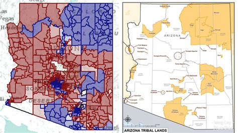 Arizona voting precincts and Arizona Native American reservations. (i ...