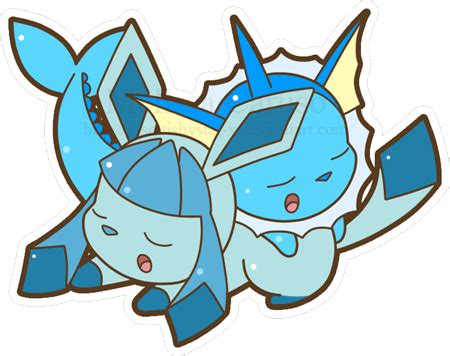 Vaporeon + Glaceon Commission by x-SquishyStar-x on DeviantArt