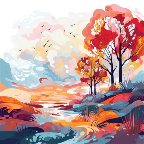 Premium AI Image | Watercolor art autumn forest