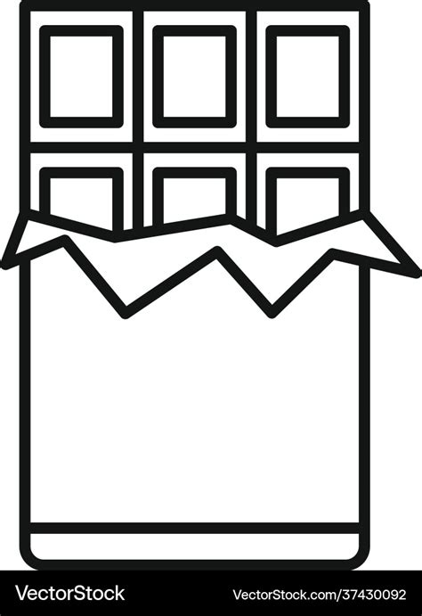 Chocolate bar icon outline style Royalty Free Vector Image