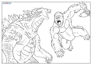 Godzilla Vs King Kong Coloring Pages