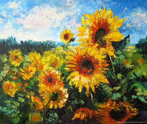 Sunflower Oil Painting at PaintingValley.com | Explore collection of ...