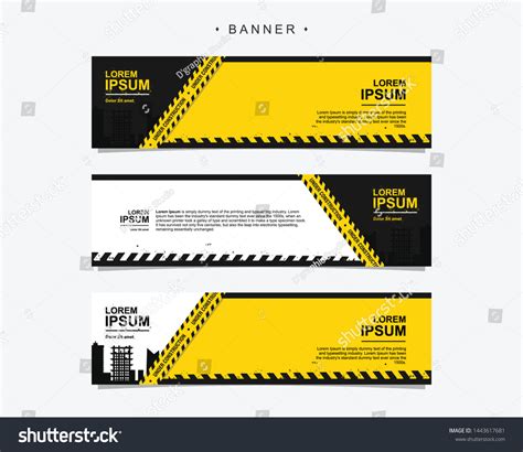 Banner Construction Design Abstract Vector Template Stock Vector ...