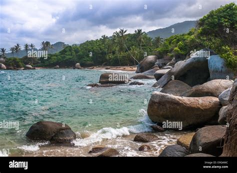 Beaches of Tayrona national park, Colombia Stock Photo - Alamy