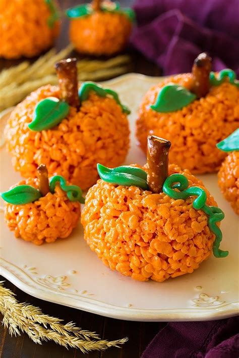 Pumpkin Rice Krispie Treats - Cooking Classy