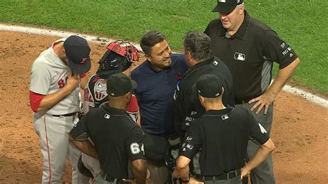 Umpire injured during warmups | 08/21/2017 | MLB.com