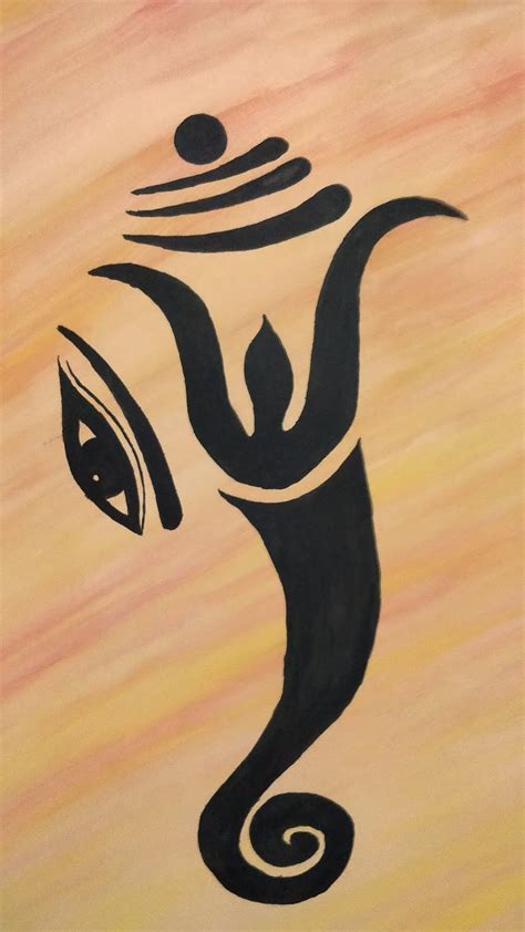 Ganpati Bappa Morya - A Simple Ganesha Drawing