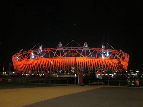 London 2012 Queen Elizabeth Olympic Park - Stadium in red. Photo Credit ...