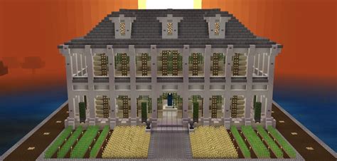 Plantation Mansion Build On My Survival Realm : r/Minecraft