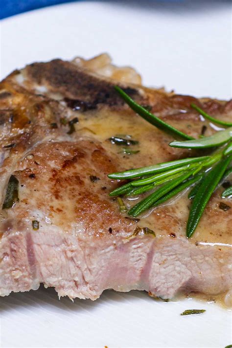 Perfect Veal Chops Recipe with Rosemary Butter Sauce - IzzyCooking Veal ...