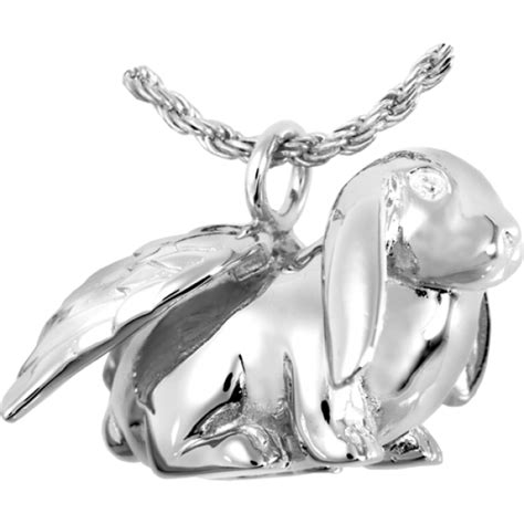 Cremation/Memorial Jewelry : Pet Cremation Jewelry: Bunny,