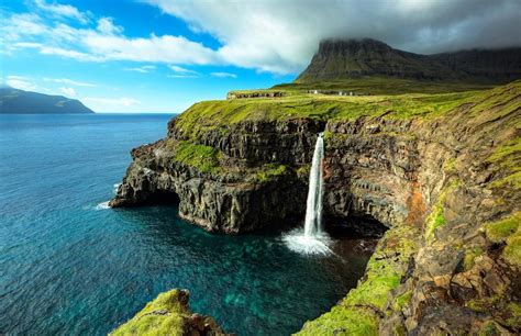 Gásadalur Waterfall Faroe Islands Denmark [1186x768] | Faroe islands ...