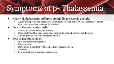 Thalassemia - Diseases And Symptoms