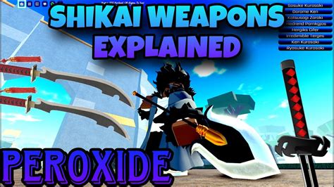 [Peroxide] Shikai Weapons Explained - YouTube