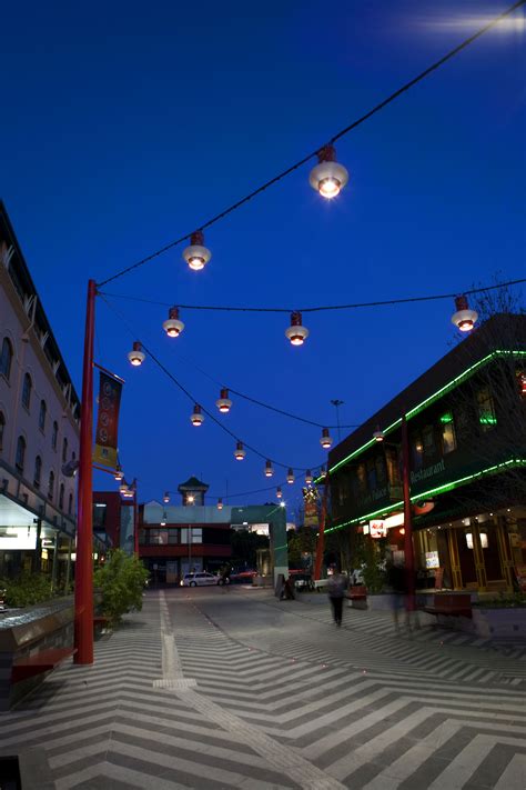 Brisbane Chinatown Mall - A neat pole supported Catenary Lighting ...