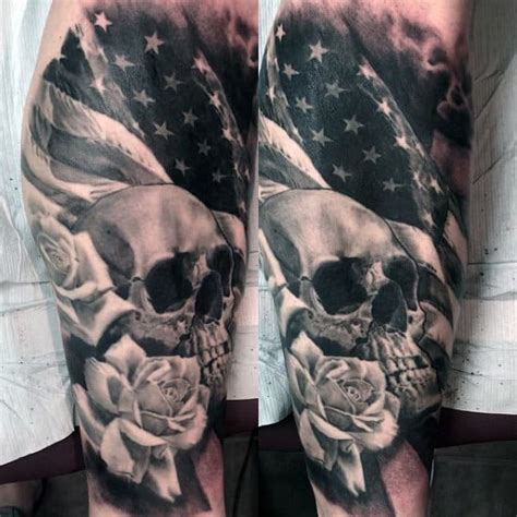 Top 60 Best American Flag Tattoos For Men - USA Designs