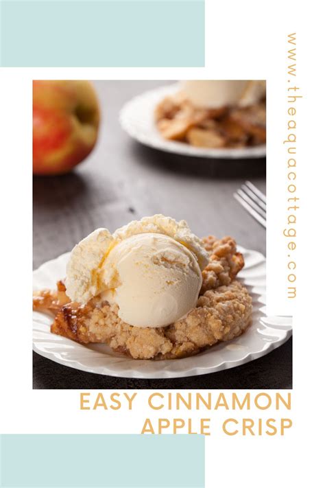 Easy Cinnamon Apple Crisp - The Aqua Cottage