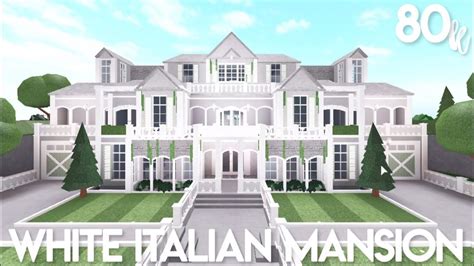 White Italian Mansion Bloxburg