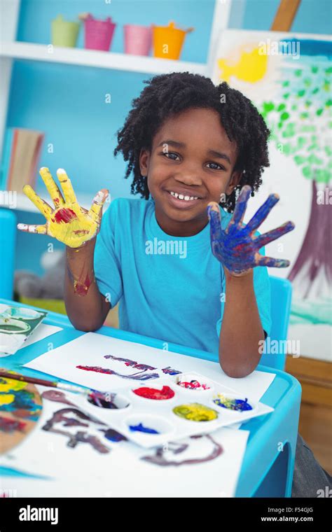 Black Kid Painting High Resolution Stock Photography and Images - Alamy