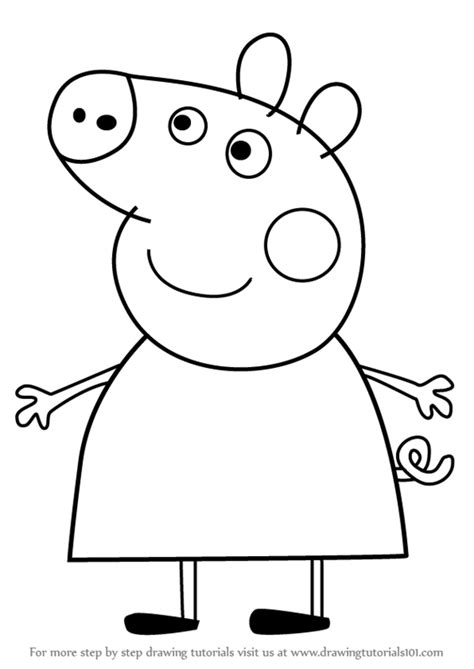 Learn How to Draw Mummy Pig from Peppa Pig (Peppa Pig) Step by Step ...