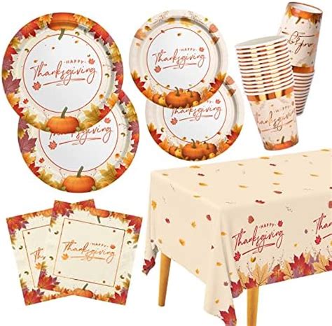 Amazon.com: Fall Party Supplies Thanksgiving Autumn Decorations-96 PCS ...