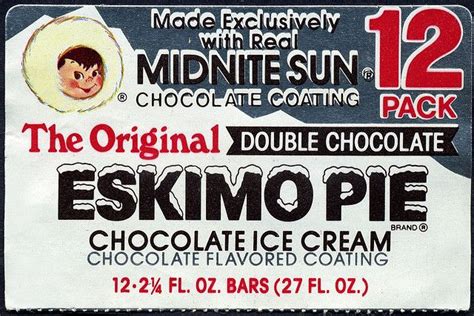 Eskimo Pie - Chocolate Ice Cream bars 12 Pack - Label tag - 1984 ...