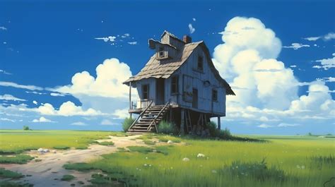 Premium AI Image | Anime Landscape in Studio Ghibli Style