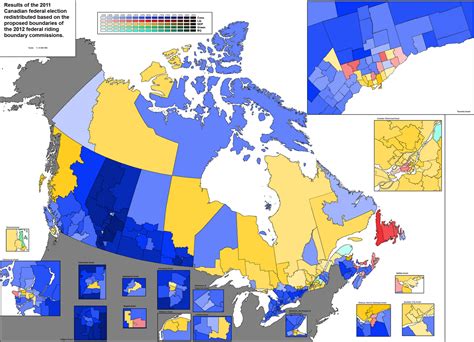 Canadian Election Atlas: Proposed riding boundaries map (coloured in by ...