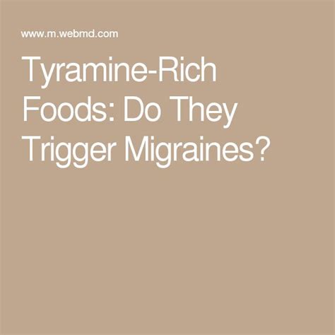 Tyramine-Rich Foods As A Migraine Trigger & Low Tyramine Diet | Foods ...