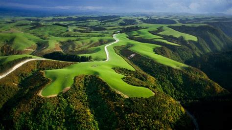 field, Road, Grass, Hill, Aerial View, Green, New Zealand, Nature ...