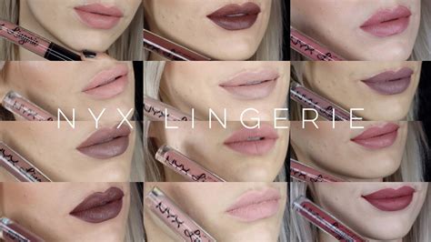 Full Collection of NYX Cosmetics Lip Lingerie Liquid Matte Lipstick ...