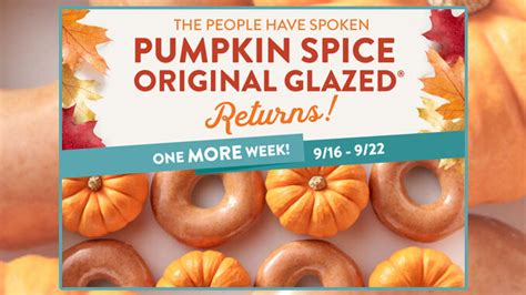 Pumpkin Spice Original Glazed Doughnuts Make Encore Appearance At ...