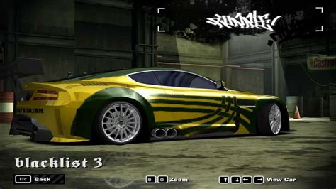 NFS Most Wanted Blacklist Car - #3 Ronnie - YouTube