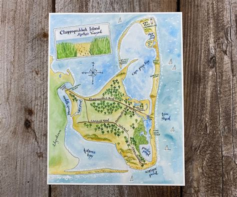 Map of Chappaquiddick Island, MA – El's Cards