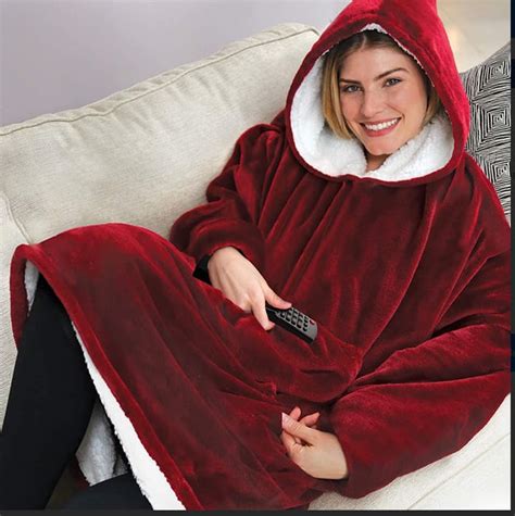 Extra Thick Hooded Snuggle Blanket - £14.99 Delivered - 4 Colours at ...