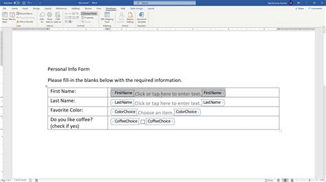 Create a Form in Word- Instructions and Video Lesson