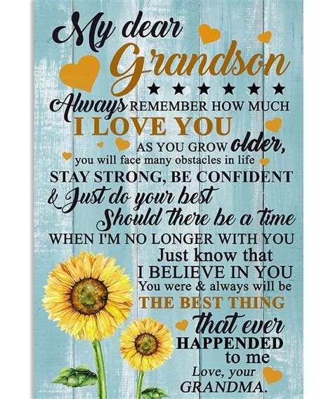 GRANDMA TO GRANDSON Vertical Poster - Forever Love Gifts in 2020 ...