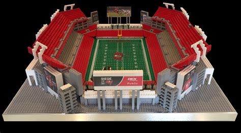 Lego Model of Tampa Bay Bucs Raymond James Stadium