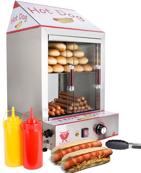 VEVOR Hot Dog Steamer, 2-Tier Hut Steamer For 175 Hot Dogs 40 Buns ...