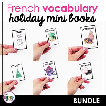 Holidays French vocabulary mini books BUNDLE by The French Nook | TPT