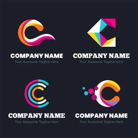 Free Vector | Flat design c logo template collection | Logo templates ...