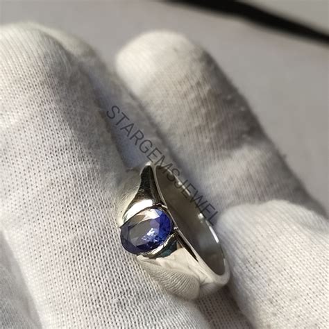 Natural Tanzanite Silver Mens Ring 925 Sterling Silver Ring - Etsy