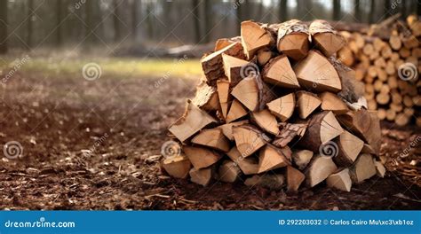 Cut Firewood Logs Stacked Ready To Use with White Background Stock ...