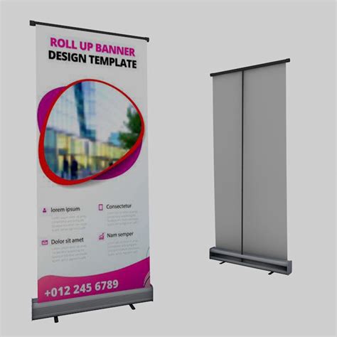 Roll up banner 3d model