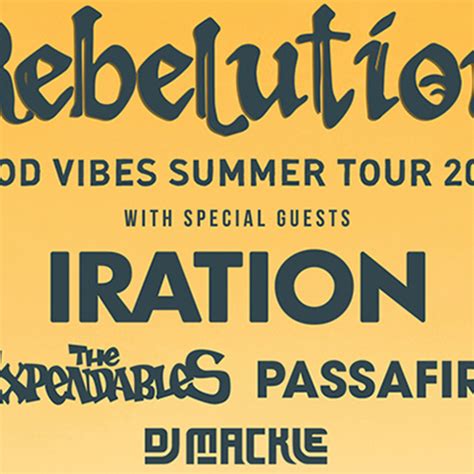 Rebelution Good Vibes Summer Tour 2023 | Iration | The Expendables ...