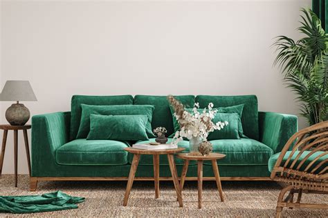 9 Gorgeous Emerald Green Sofa Living Room Ideas - Home Decor Bliss