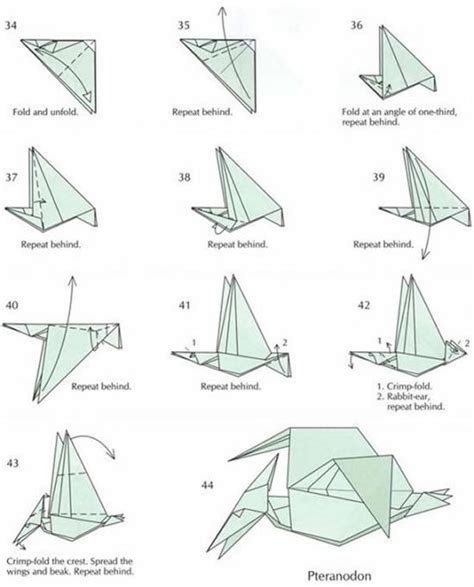 Dinossauro de Papel para Montar | Dinosaur origami, Origami diagrams ...